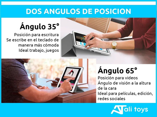 Funda Smart Cuero Pu Para Tablet Samsung Tab A7 T500 T505 Color Negro