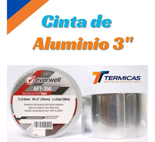 Cinta De Aluminio 3  Everwell 50 Mts