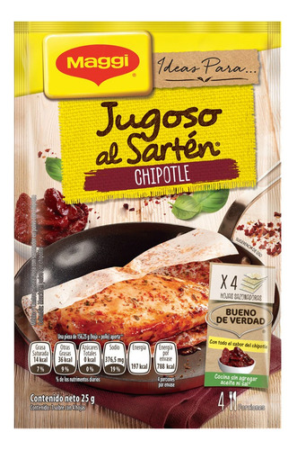 8 Pack Hoja Para Sazonar Sabor Chipotle Jugoso Al Sarten Mag