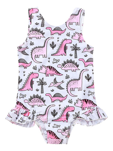 Bikini De Dinosaurio Para Niñas, Traje De Baño, Traje De [u]