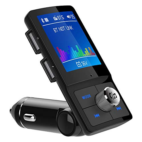 Ilokey Bluetooth Fm Transmitter For Car 1.8  Color Screen Di
