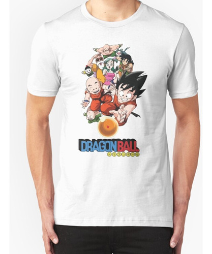 Franela  Goku Y Amigos Volando Dragon Ball