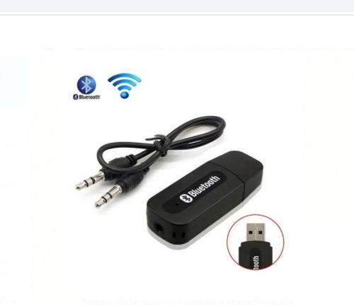 Imagen 2 de 5 de Adaptador Receptor Auxiliar Bluetooth Equipo, Radio De Auto