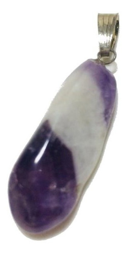 Ametista Chevron Pingente Pedra Semi Preciosa 3cm