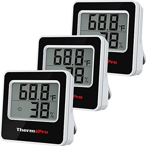 Thermopro Tp157 - Paquete De 3 Termómetros De Interior Par.