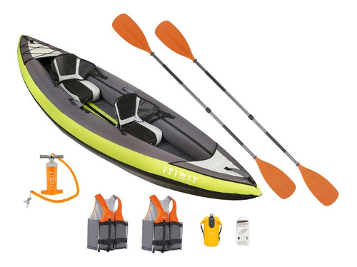 Kit Completo De Kayak Inflable Para Dos Personas