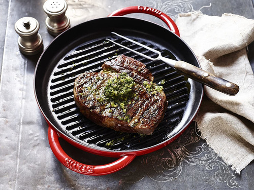 Staub® Sartén Grill Con Asas Hierro Fundido 30 Cm Rojo