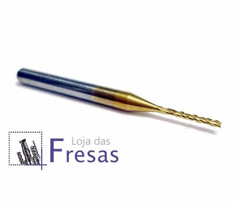 Fresa Topo Raiada 1mm X 7mm - Metal Duro / Titanio - Cnc