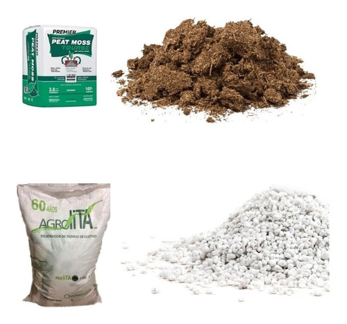Peat Moss 2 Kg  Perlita 2 Kg 