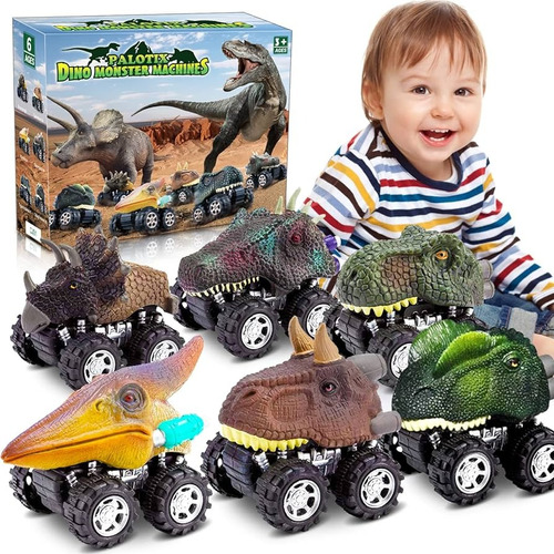 Coche Dino Juego De 6 Juguete En Forma De Dinosaurio