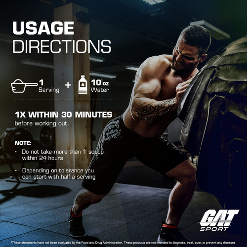 Suplemento Gat Sport Nitraflex Burn Pre-workout Blue Raspber