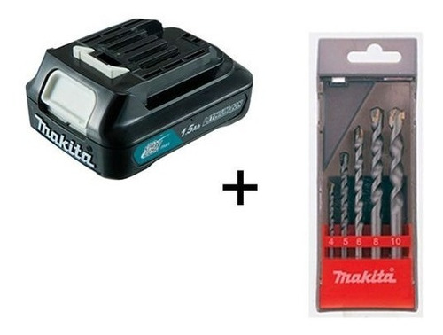 Imagem 5 de 5 de Parafusadeira/furad 12v Makita Hp333dwye 3 Bat E Kit Brocas