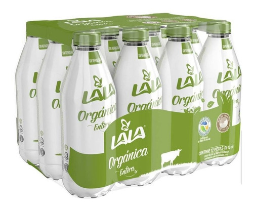 Leche Lala orgánica entera ultra pasteurizada 1L por 12 unidades