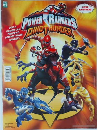 Álbum De Figurinhas Power Rangers Dino Trovão Completo/colar