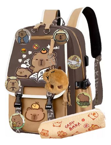 Mochilas Escolares Capibara 2025, Mochilas Para Niños, Mochila De Niña, Regalo Para Niña, Capibara Mochila Escolar Divertida Para Niños, Mochilas Orig Jóvenes D Niños D