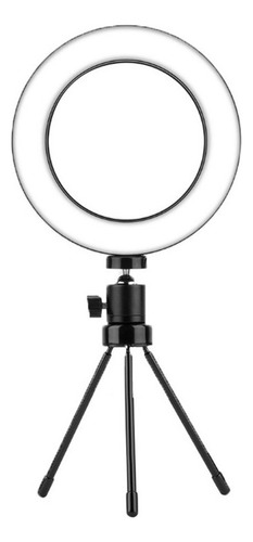 Ring Light Tripé Mesa Iluminador Luz De Led Live Selfie Make
