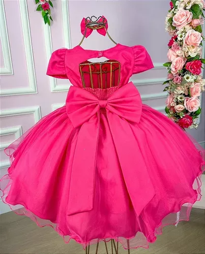 Vestido Roupa Barbie Girl Infantil