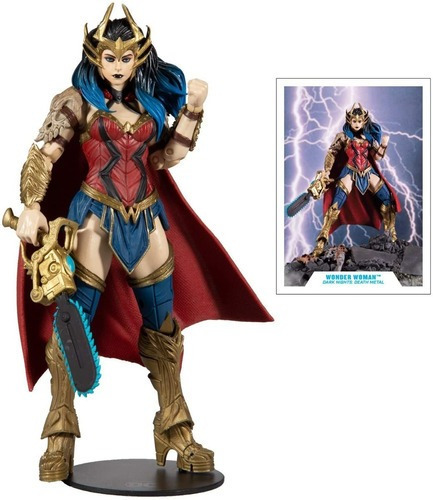 Imagen 2 de 8 de Mcfarlane Figura Mujer Maravilla Wonder Woman Articulada Dc Superman Multiverso Dark Nights Escala 18cm Original