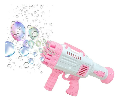 Bazooka Lanza Burbujas 24 Agujeros Juguete Tik Tok A Pila