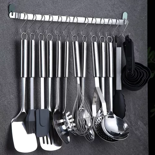 Juego de utensilios de cocina de acero inoxidable de lujo de 12 piezas