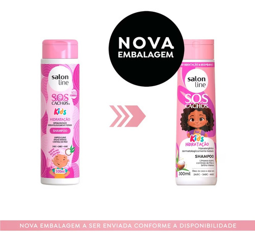 Kit Sos Cachos Kids Hidratação Com 5 Produtos - Salon Line