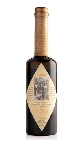 Aceite Oliva Extra Virgen Español Aceitunas 500ml Pons