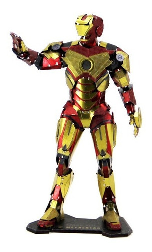 Imagen 3 de 5 de Leo Rompecabezas De Metal En 3d Iron Man, War Machine Marvel