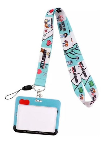 Lanyard Greys Anatomys + Portacredencial Horizontal