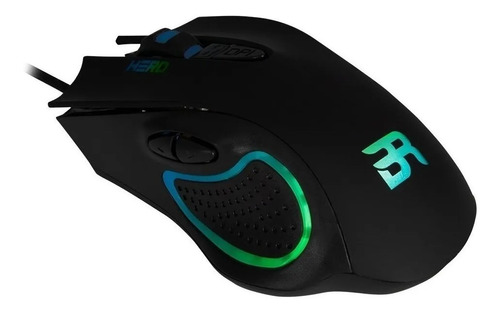 Mouse Gaming Rgb Hero 3200 Dpi Led 6 Botones Balam Rush