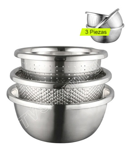 Tazon Bowl Mix Mezclador Acero Inoxidable 26 Cm
