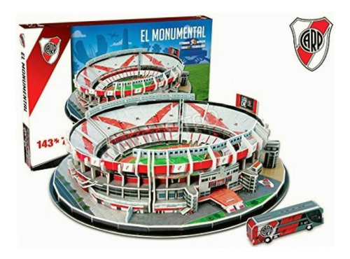 River Plate El Monumental Stadium 3d Jigsaw Puzzle (kog) By