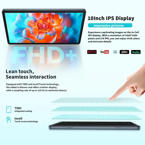 Tablet Jjgj Android 14 De 10 Pulgadas, 12 Gb De Ram, 128 Gb