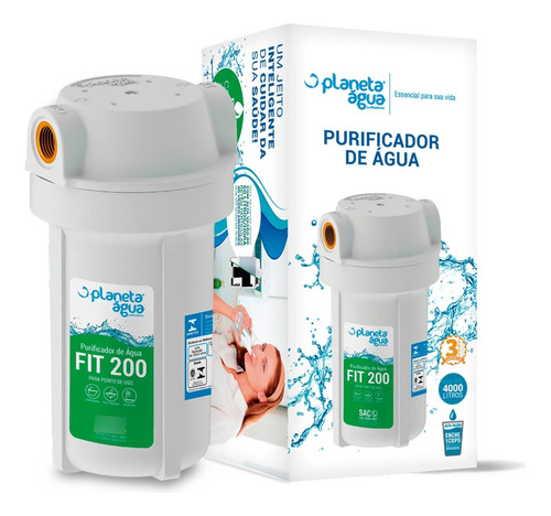 Kit 02 Purificadores De Agua Fit200 Branco 7 - Rosca 1/2