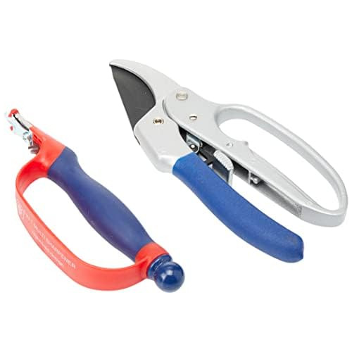 Cuttingset1 Ratchet Anvil Pruners And Blade Sharpener S...