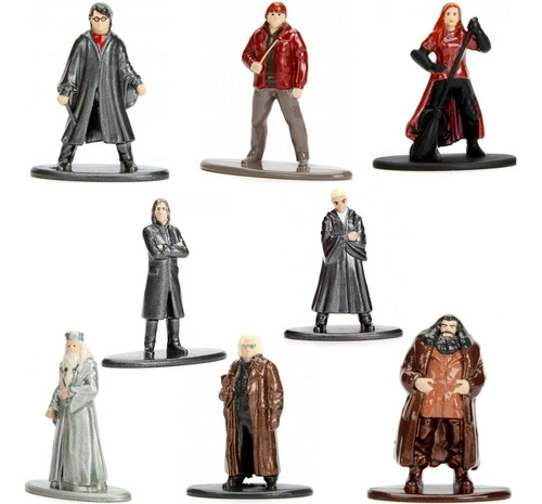 Kit Com 8 Bonecos Mini-figuras Nano Metalfigs Harry Potter