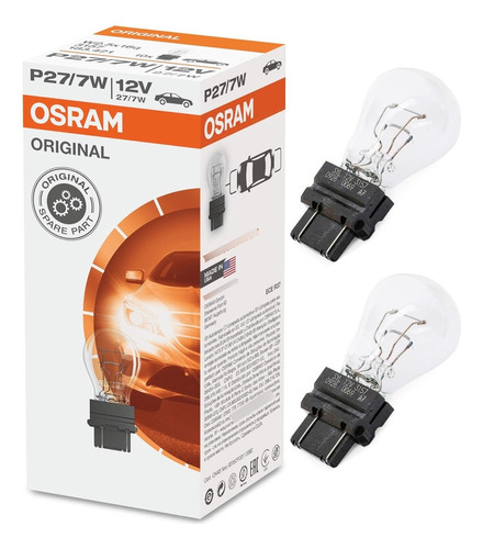 Bombillo Freno 2 Contacto 3157 Osram 12v 27/7w Pack 2