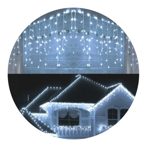 Juego Luces Navidad Cascada 500 Led Cubre 12 Metros Boda