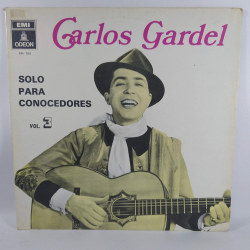 Lp Carlos Gardel Solo Para Conocedores Vol 3 Excelente Cond