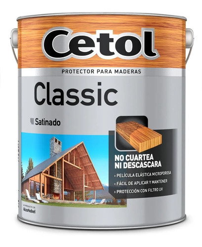 Cetol Classic Satinado Color Caoba 4lt + Rodillo N8 Oferta