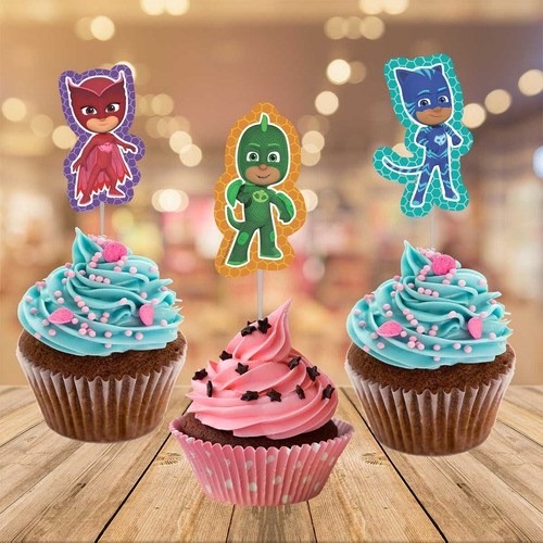Decoração De Doces E Bolo Menino Gato Lagartixo Corujita