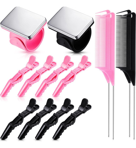 X 14 Herramientas De Trenzado De Cabello, 2 Pulseras