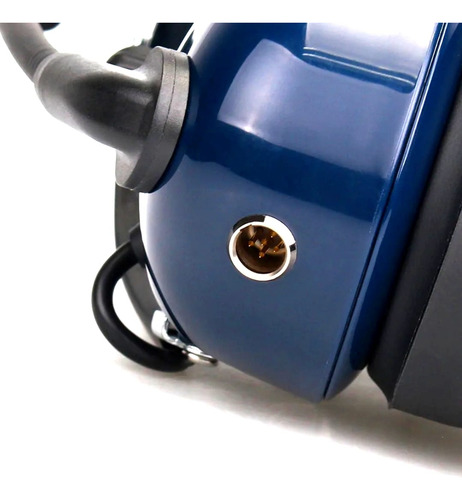 Headset Fone Piloto Aviao Cirrus Cessna Embraer Piper Maule Cor Azul-marinho Luz Azul-escuro