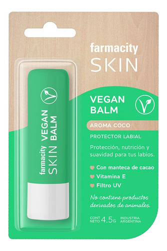 Protector Labial Farmacity Skin Vegano X 4,5 G