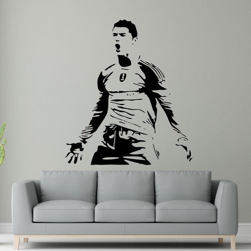 Vinilo Decorativo Pared Futbol Cristiano Ronaldo 50x60cm