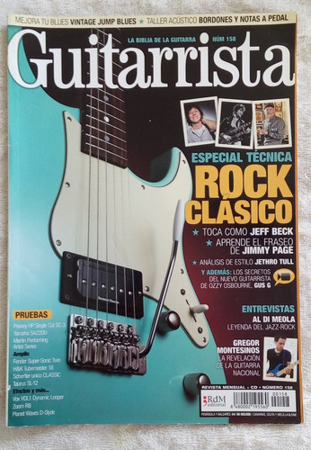 Revista Guitarrista No. 58 Al Di Meola Jeff Beck Jimmy Page 
