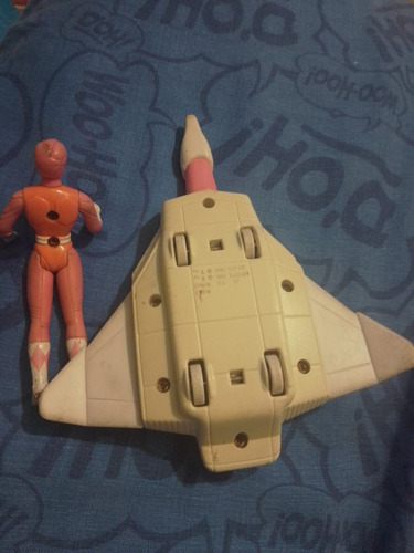 Figura Pink Ranger Con Nave Vintage (Usado)