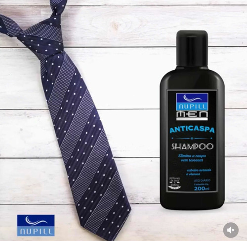 Shampoo Anticaspa Nupill Men Cabelos Livre De Caspa 200ml