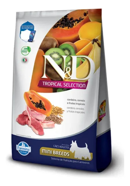 Ração N&d Cão Adulto Mini Cordeiro Cereais Frutas 2kg