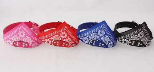Collar Perro Mediano Con Panuelo Bandana 45cm Color Rojo Tamaño Del Collar 2