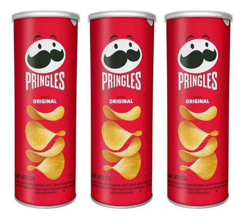 Papas Pringles Original 124gr X 3 Unid